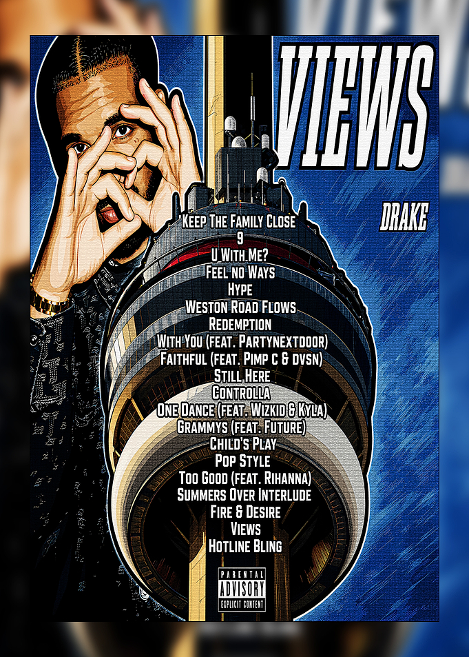 Drake Views Album Cover Poster
