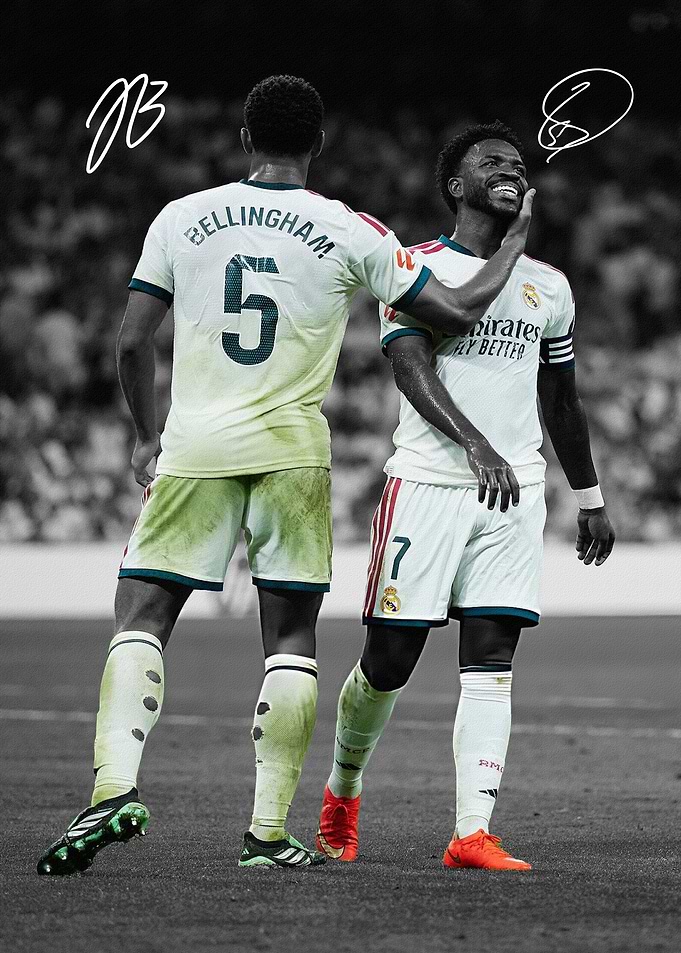 Bellingham and Vinicius Jr Celebration