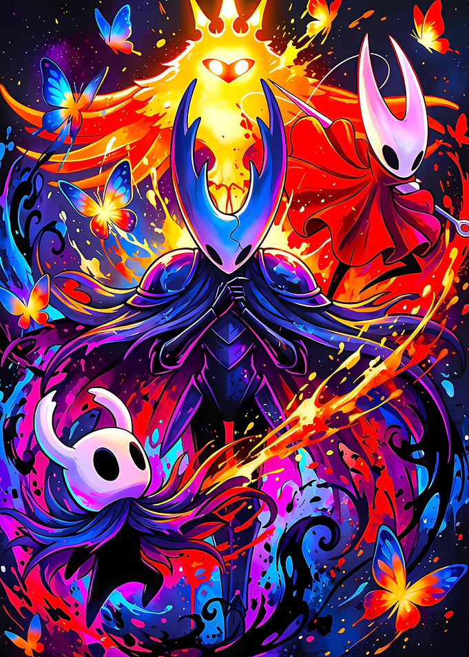 Hollow Knight Vibrant Character Illustration
