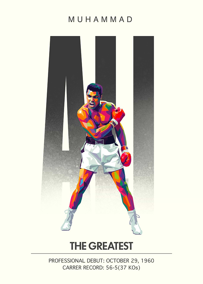 Muhammad Ali Pop Art Poster