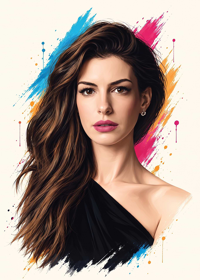 Anne Hathaway Artistic Portrait