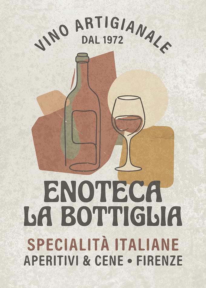 Enoteca La Bottiglia Italian Wine Poster
