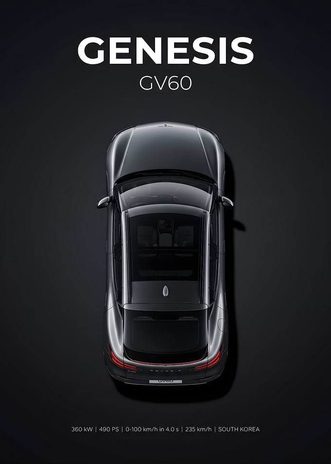 Genesis GV60 Top View Poster