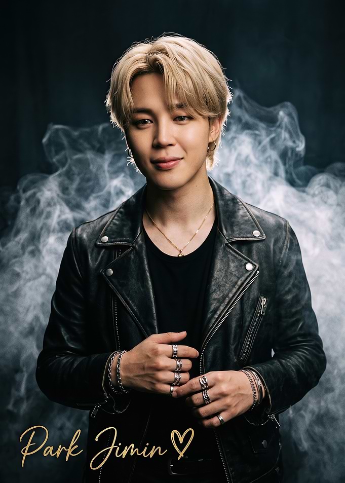 Park Jimin Portrait with Smoke Background