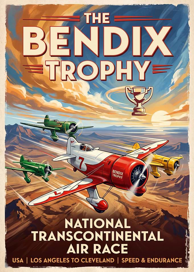 Vintage Bendix Trophy Air Race Poster