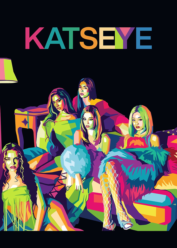 Katseye Pop Art Group Portrait