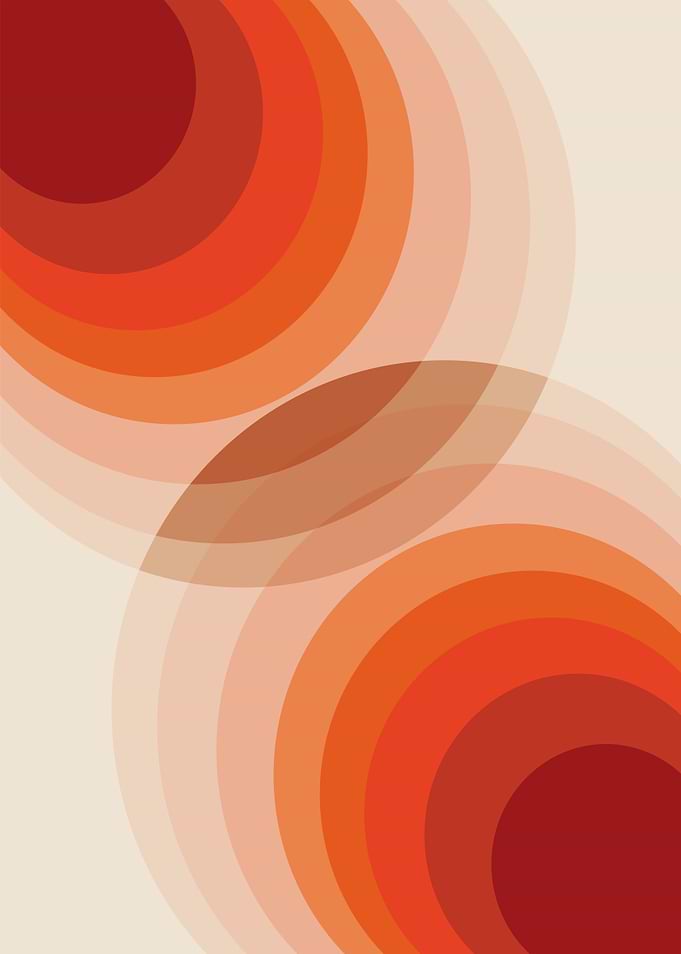 Minimalist Abstract Retro Circles