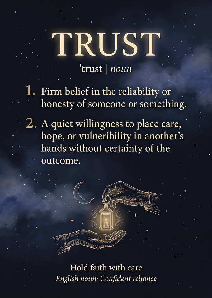 Inspirational Definition of Trust Poster