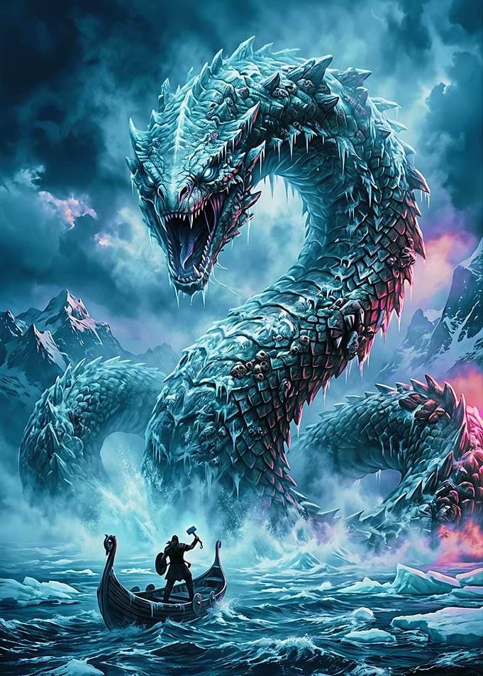 Thor Facing the Midgard Serpent