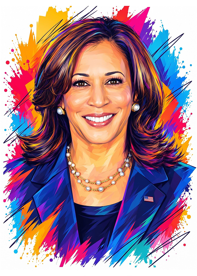 Kamala Harris Pop Art Portrait