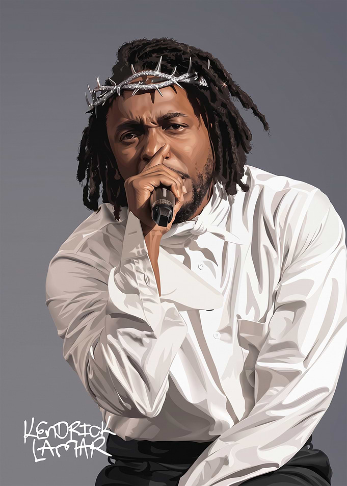 Kendrick Lamar Crown of Thorns Portrait