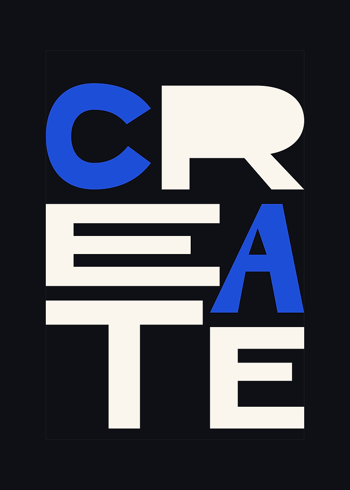 Minimalist Create Typography Poster