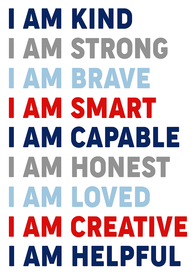 Inspirational Positive Affirmations Text Art