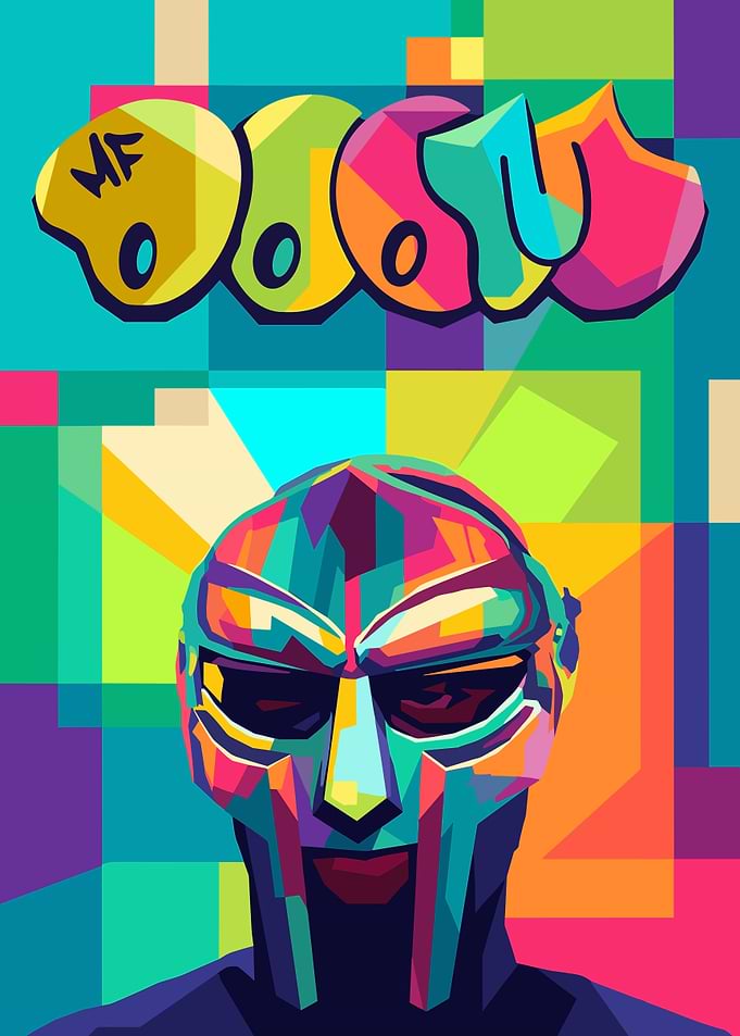 MF DOOM Pop Art Portrait