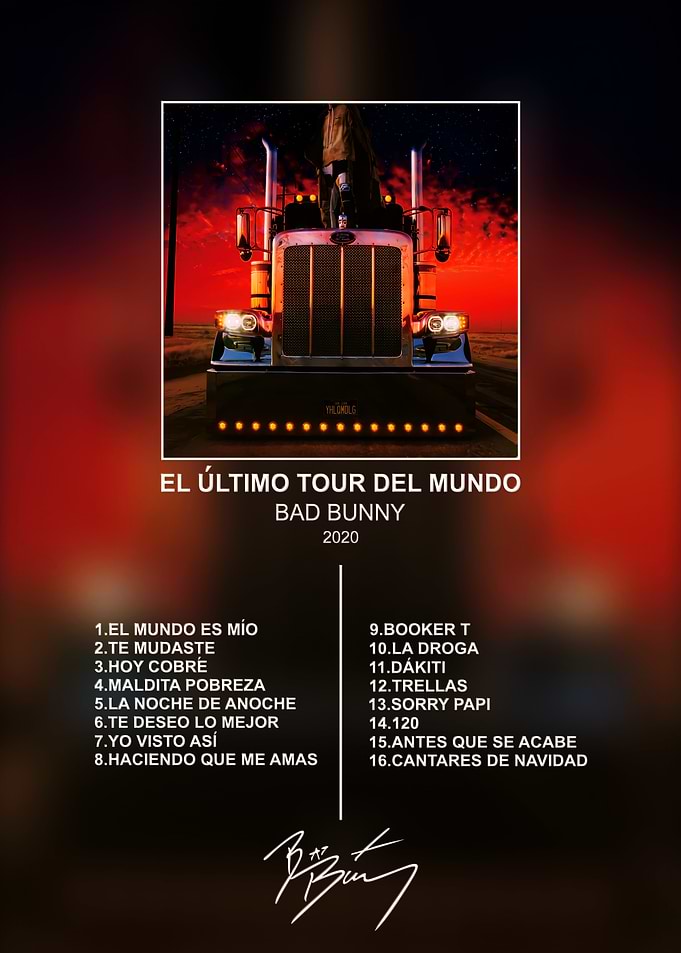 Bad Bunny El Último Tour Del Mundo Poster