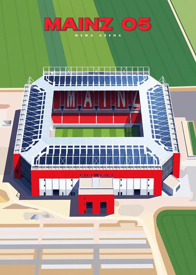 Mainz 05 Mewa Arena Stadium Poster