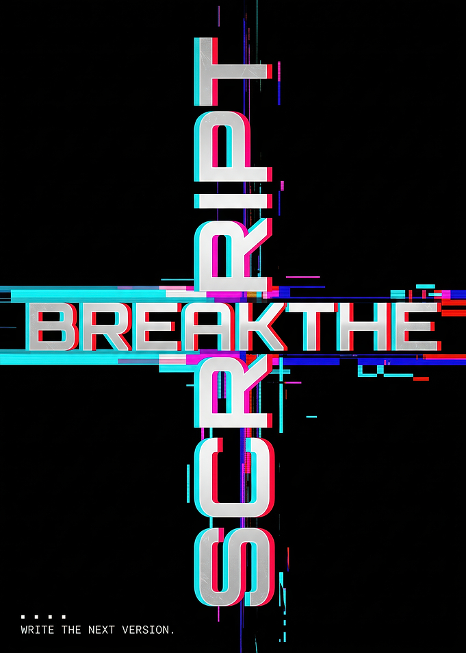 Glitch Text Art Break The Script