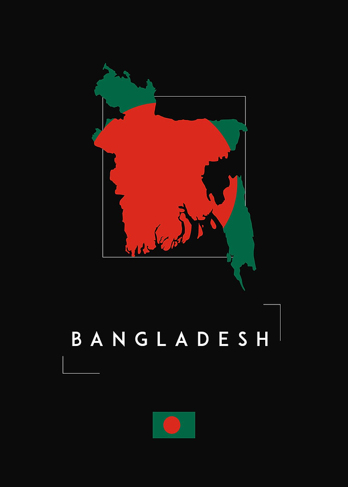 Bangladesh Map Flag
