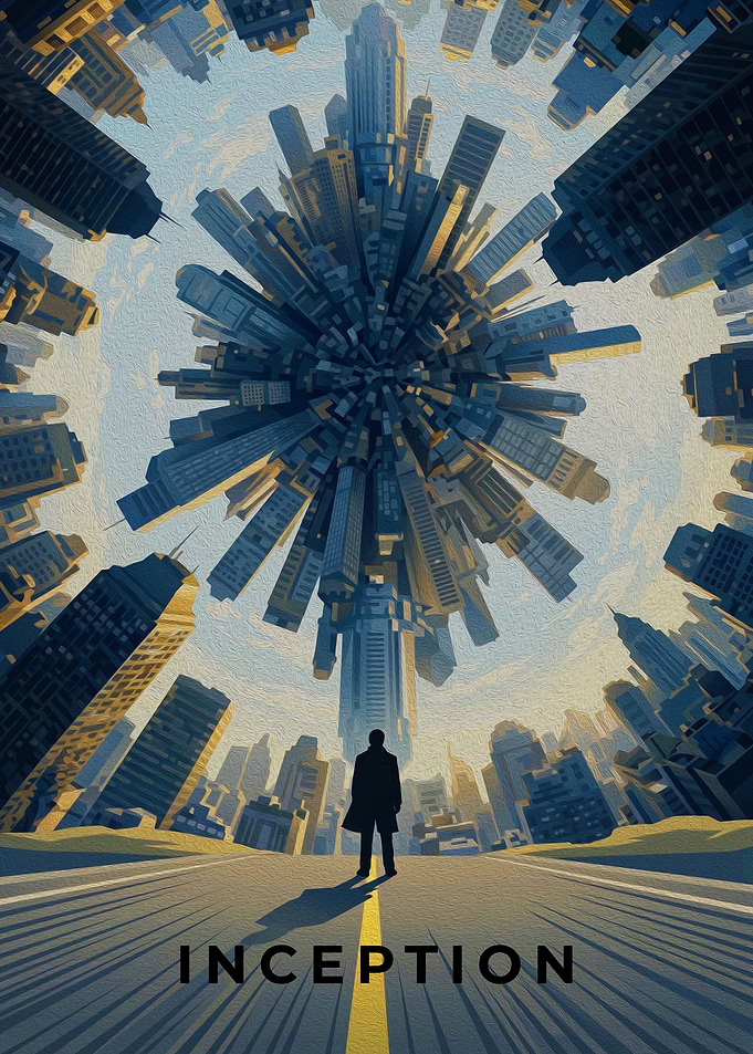Inception Movie Poster Cityscape