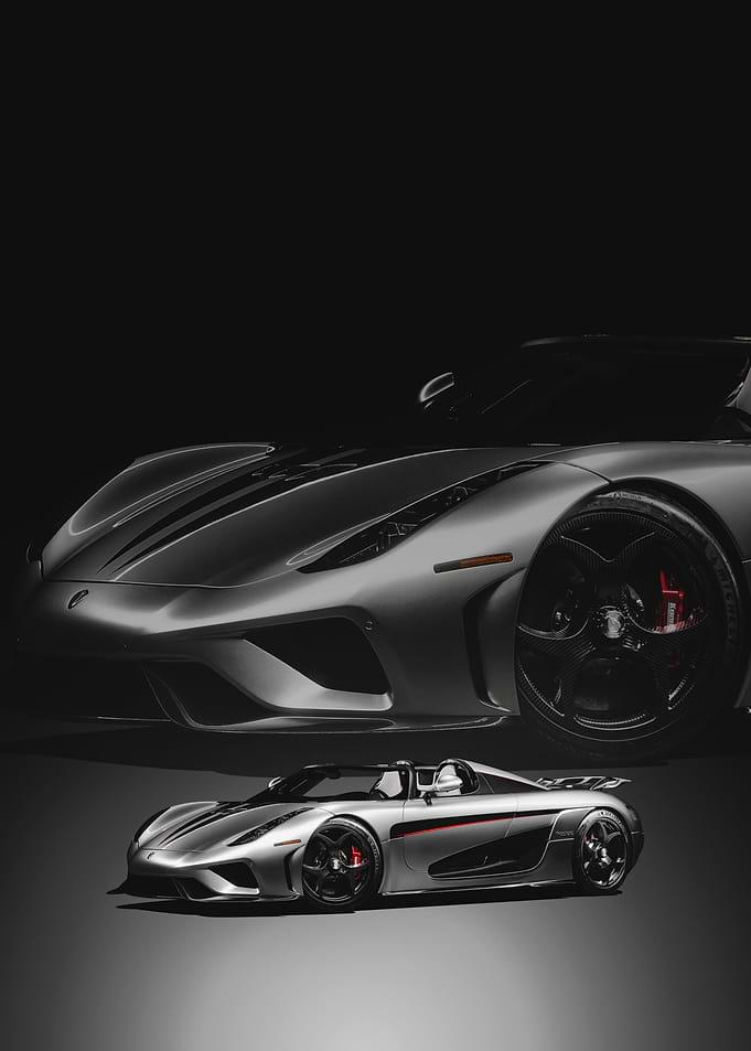 Koenigsegg Regera Silver Hypercar
