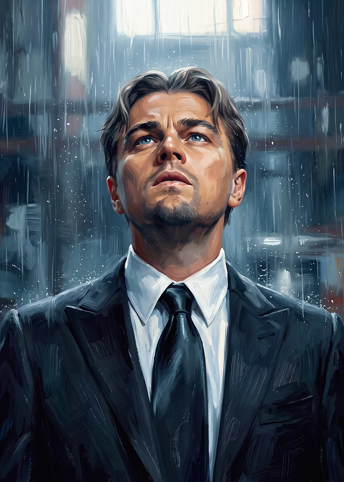 Leonardo DiCaprio in the Rain