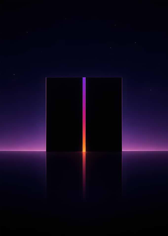 Split Neon Monolith Gate