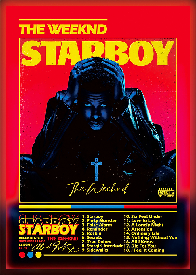 The Weeknd Starboy Album Poster