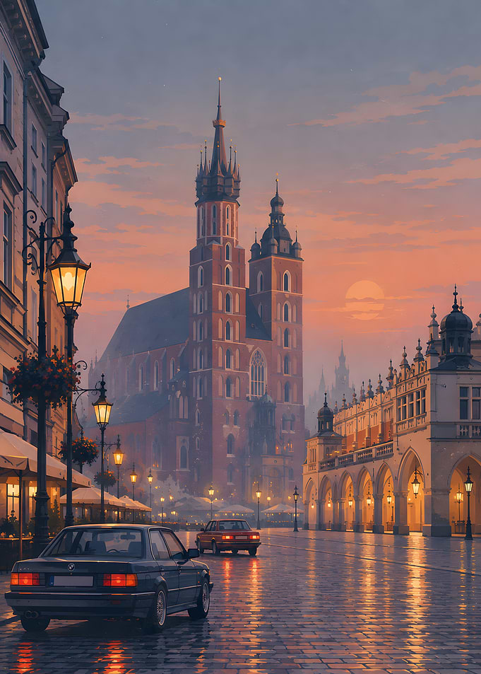 St. Mary's Basilica at Sunset