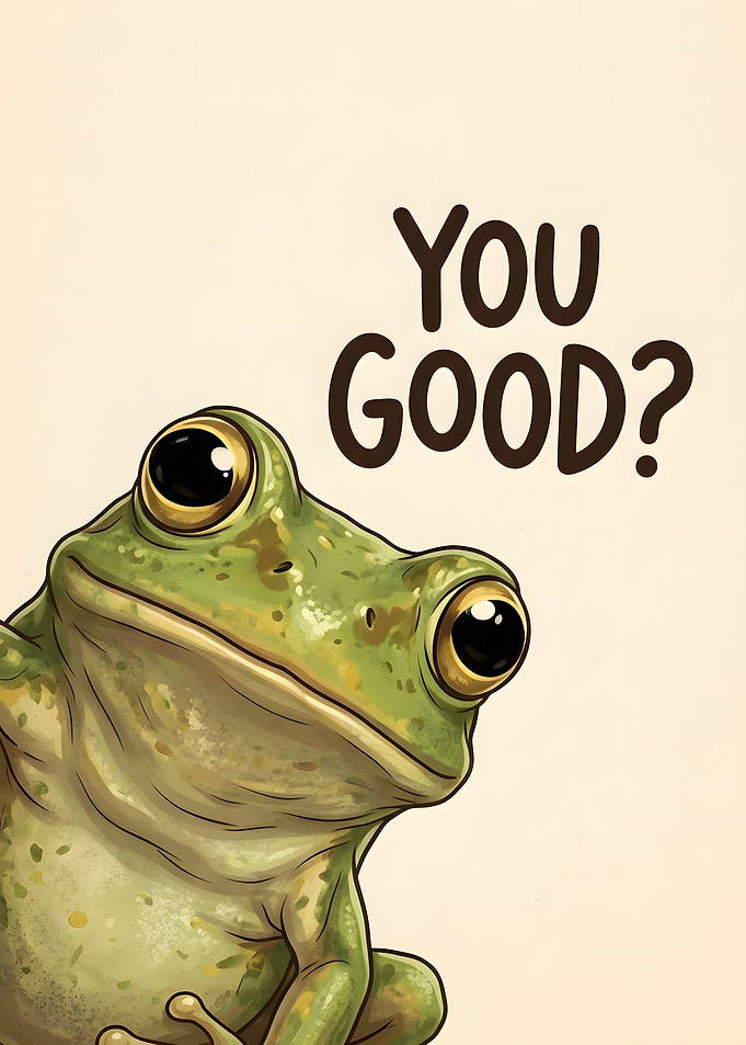 Cute Frog Asking You Good