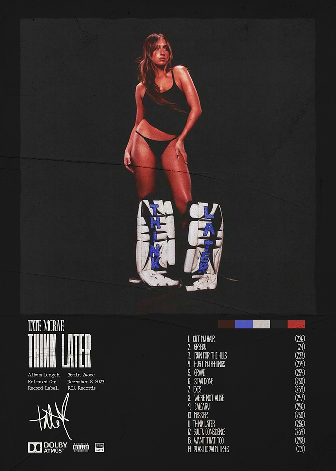 Tate McRae Think Later Album Cover
