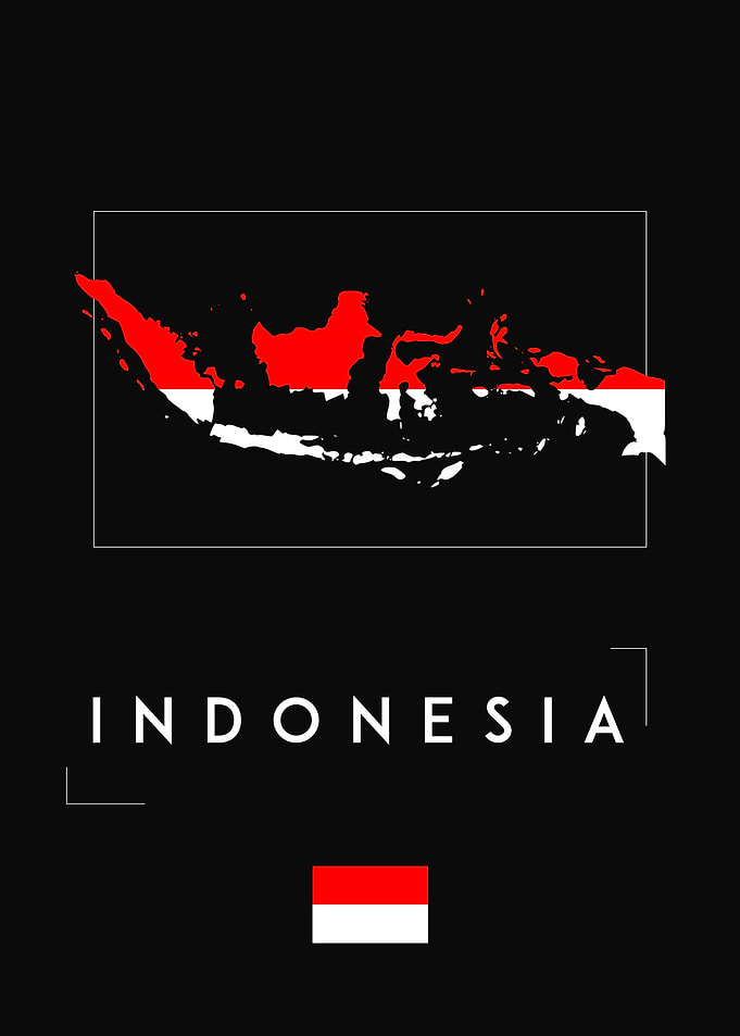 Indonesia Map Flag