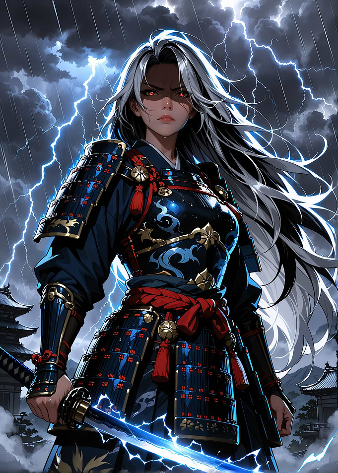 Thunder Samurai Warrior Woman