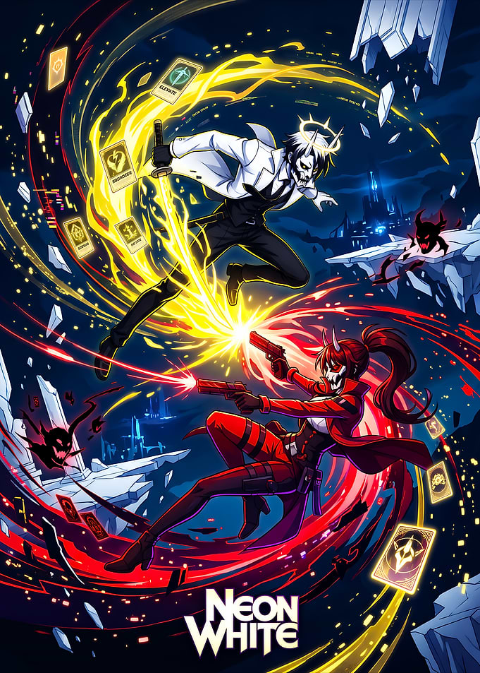 Neon White Game Art