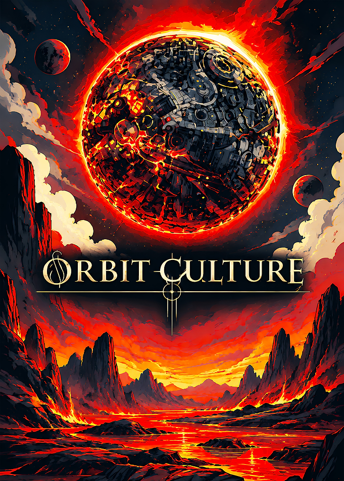 Orbit Culture Fiery Planet Poster