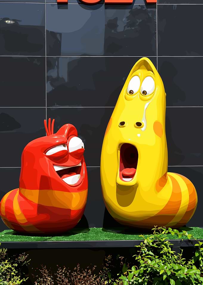 Larva Cartoon Characters Statue