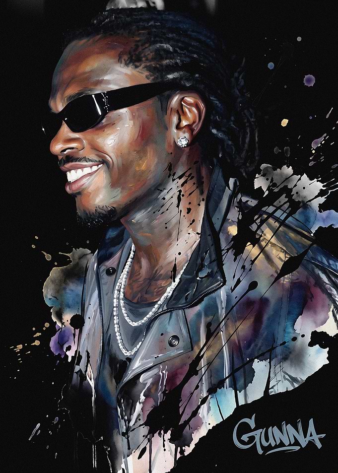 Gunna Portrait Style Art