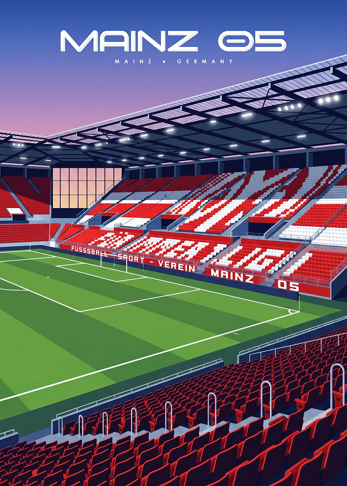 Mainz 05 Football Stadium Poster