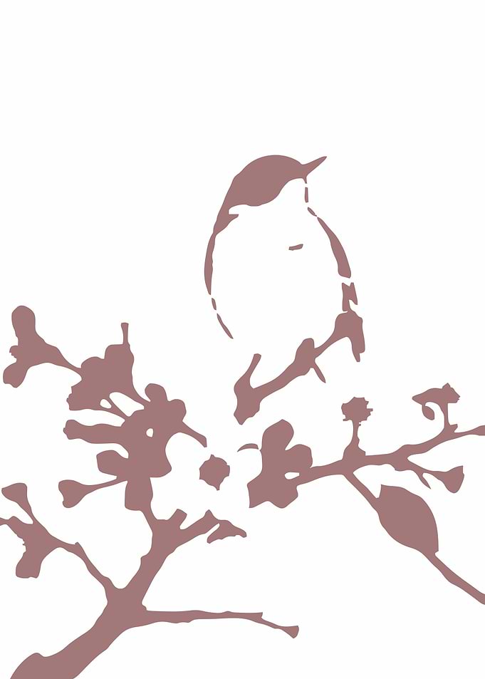 Bush Warbler on a Plum Branch