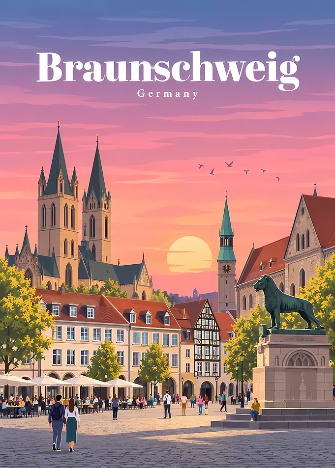 Braunschweig Germany Travel Poster