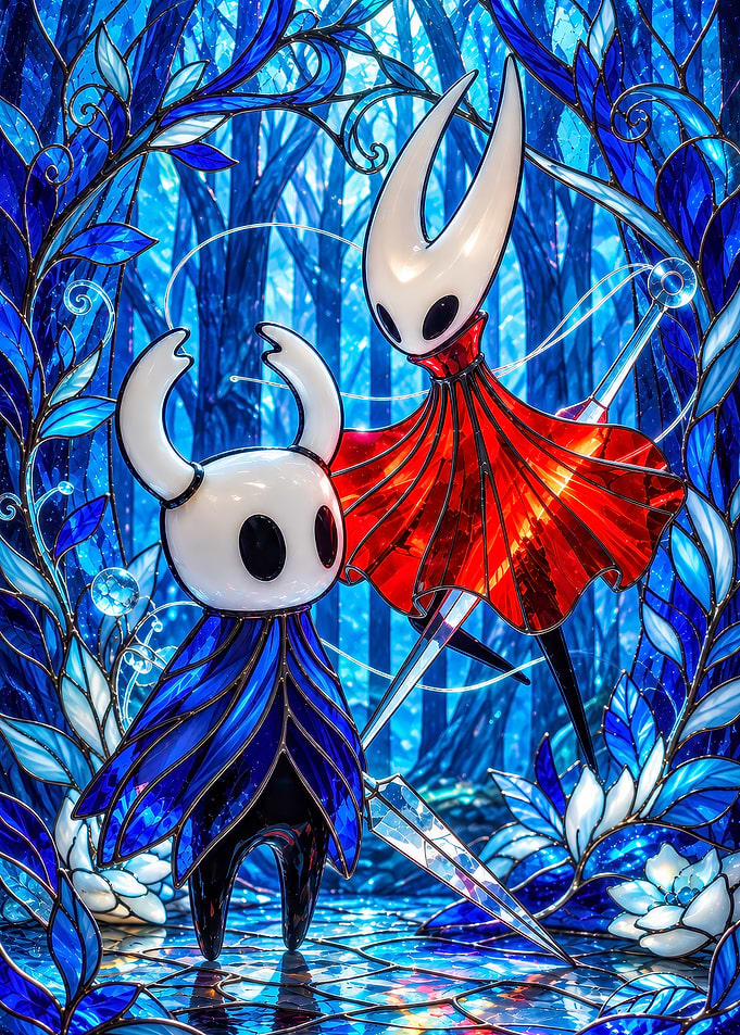 Hollow Knight Stained Glass Art