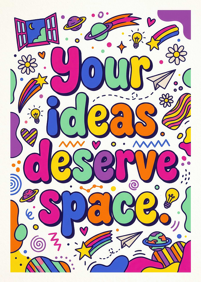 Your Ideas Deserve Space Poster