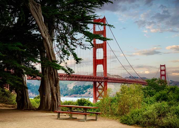 Golden Gate Bridge Picnic View