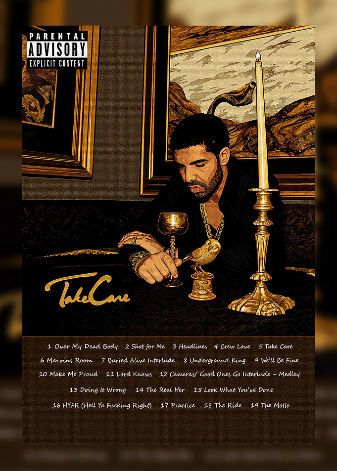 Drake Take Care Album Cover Art