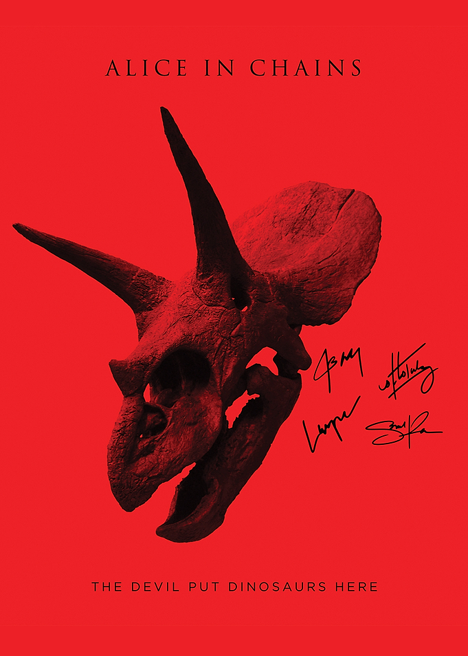 Alice in Chains Dinosaur Skull Poster