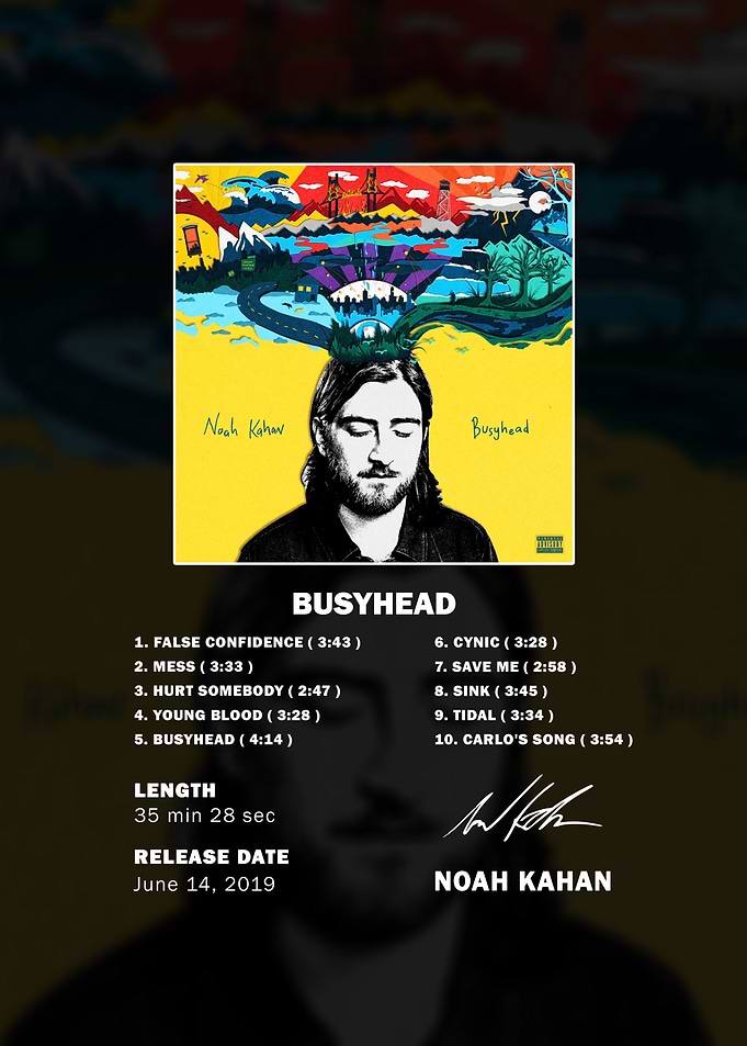 Noah Kahan Busyhead Album Poster