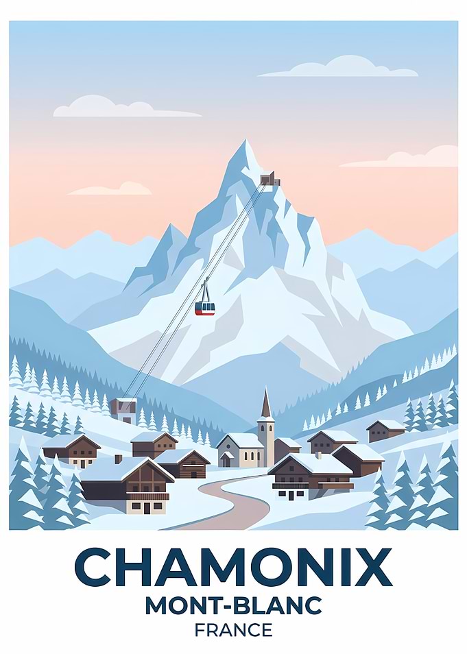 Chamonix Mont-Blanc Travel Poster