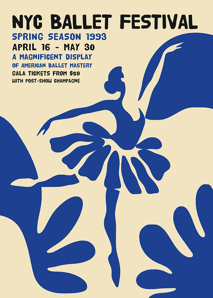 NYC Ballet Festival 1993 Vintage Poster