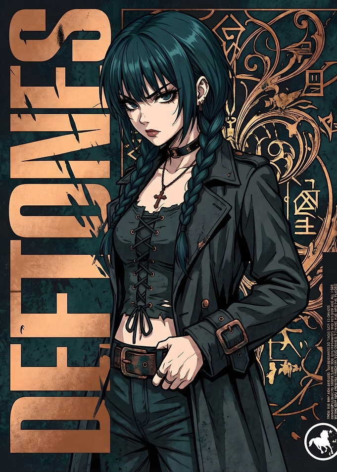 Deftones Gothic Anime Style Poster