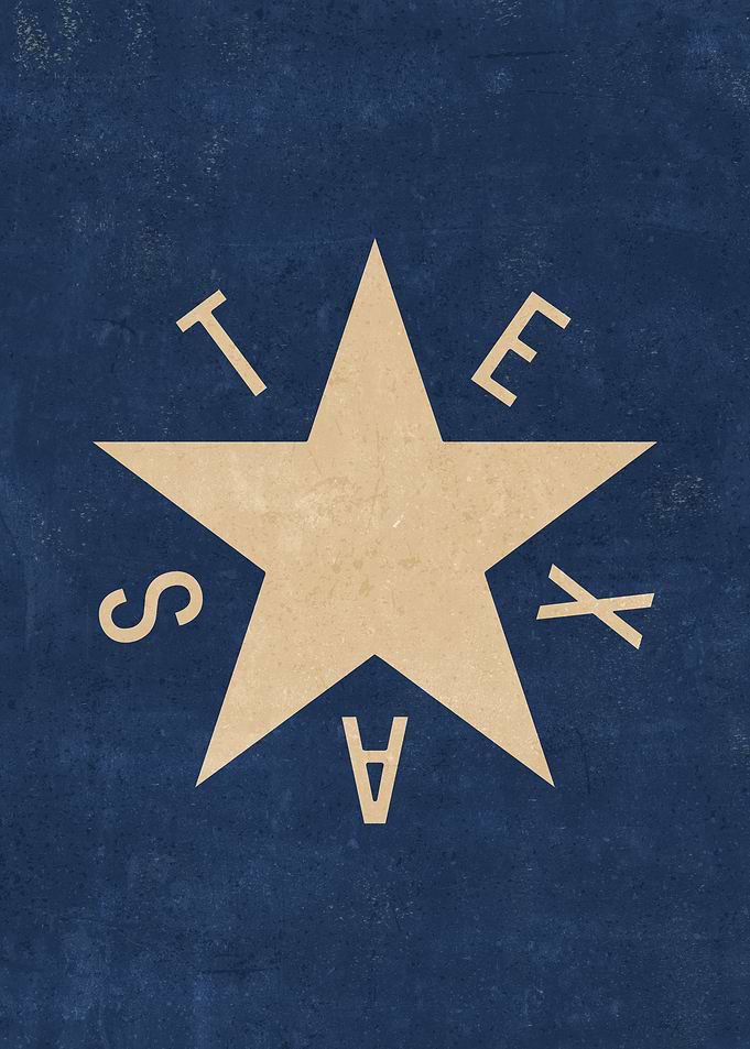 Minimalist Texas Lone Star Design
