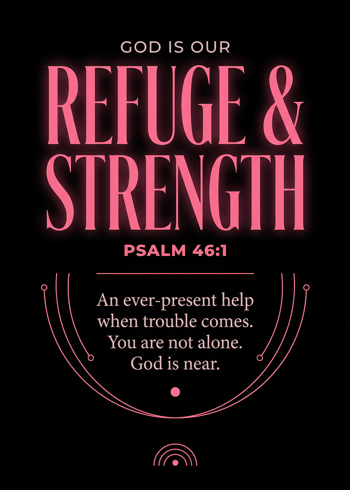God Is Our Refuge Inspirational Poster